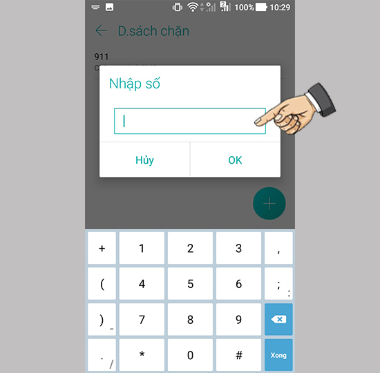 Nhập số để chặn